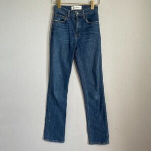 Reformation Jeans Women 24 Blue Skinny High Rise Classic Zip Fly Casual Minimal